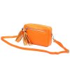 Kožená crossbody kabelka Luka 20-030 oranžová