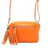 Kožená crossbody kabelka Luka 20-030 oranžová