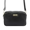 Kožená crossbody kabelka MiaMore 01-027 černá