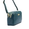 Kožená crossbody kabelka MiaMore 01-027 tyrkysová