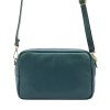 Kožená crossbody kabelka MiaMore 01-027 tyrkysová