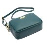 Kožená crossbody kabelka MiaMore 01-027 tyrkysová