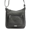 Kožená crossbody kabelka MiaMore 01-039 šedá