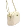 Kožená crossbody kabelka MiaMore 01-027 krémová