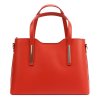 Kožená kufříková kabelka MiaMore 01-035 červená