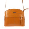 Kožená crossbody kabelka MiaMore 01-012 camel