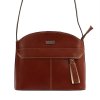 Kožená crossbody kabelka MiaMore 01-012 hnědá