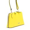 Kožená crossbody kabelka MiaMore 01-043 žlutá