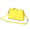 Kožená crossbody kabelka MiaMore 01-043 žlutá