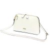 Kožená crossbody kabelka MiaMore 01-043 bílá