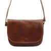Kožená crossbody kabelka Florence 2005 hnědá
