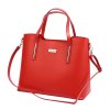 Kožená kufříková kabelka0 MiaMore 1-035 D červená