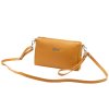 Kožená společenská kabelka MiaMore 01-042 camel