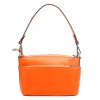 Kožená crossbody kabelka MiaMore 01-013b oranžová