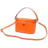 Kožená crossbody kabelka MiaMore 01-013b oranžová