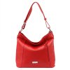 Kožená kabelka MiaMore 01-045 červená