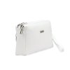 Kožená společenská kabelka MiaMore 01-042 bílá