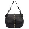 Kožená kabelka přes rameno VS 006 černá