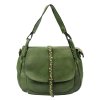Kožená kabelka přes rameno VS 006 zelená