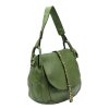 Kožená kabelka přes rameno VS 006 zelená