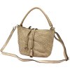 Kožená kabelka přes rameno VS 008 béžová