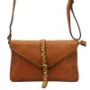 Dámská kožená crossbody kabelka VS 013 camel