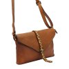 Dámská kožená crossbody kabelka VS 013 camel