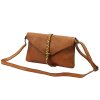 Dámská kožená crossbody kabelka VS 013 camel