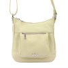 Kožená crossbody kabelka MiaMore 01-039 světle béžová