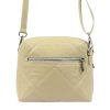 Kožená crossbody kabelka MiaMore 01-003 tmavě béžová
