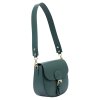 Kožená crossbody kabelka Luka 19-59-2 tyrkysová