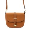 Kožená crossbody kabelka Luka 20-028 DL camel