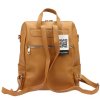 Dámský kožený batoh MiaMore 01-047 camel