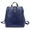 Dámský kožený batoh MiaMore 01-047 modrý