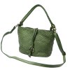 Kožená kabelka přes rameno VS 008 zelená