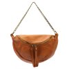Dámská kožená crossbody kabelka VS 018 camel