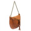 Dámská kožená crossbody kabelka VS 018 camel