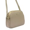 Kožená crossbody kabelka MiaMore 01-064 béžová