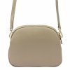 Kožená crossbody kabelka MiaMore 01-064 béžová