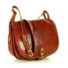 Kožená crossbody kabelka Mazzini L86 camel