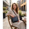 Kožená crossbody kabelka Mazzini MM410 černá