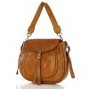 Kožená kabelka přes rameno Mazzini M67 camel
