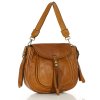 Kožená kabelka přes rameno Mazzini M67 camel