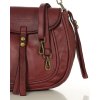 Kožená kabelka přes rameno Mazzini M67 vínová