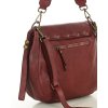 Kožená kabelka přes rameno Mazzini M67 vínová