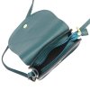 Kožená crossbody kabelka Gregorio 01702 tyrkysová