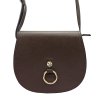 Kožená crossbody kabelka Gregorio 01702 tmavě hnědá