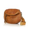 Kožená crossbody kabelka Mazzini VS8 camel