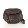 Kožená crossbody kabelka Mazzini VS8 tmavě hnědá