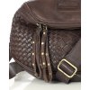 Kožená crossbody kabelka Mazzini VS8 tmavě hnědá